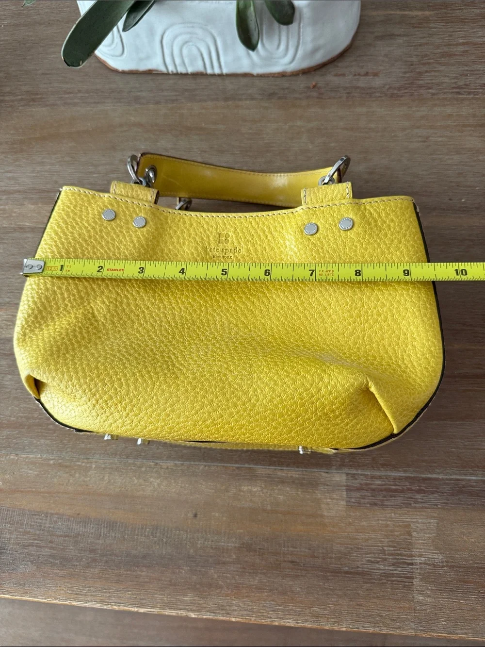 Kate Spade Yellow Pebbled Leather Hand Bag